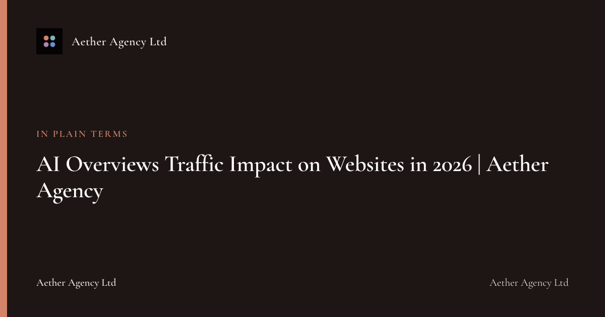 AI Overviews Traffic Impact on Websites in 2026 | Aether Agency — Aether Agency Ltd